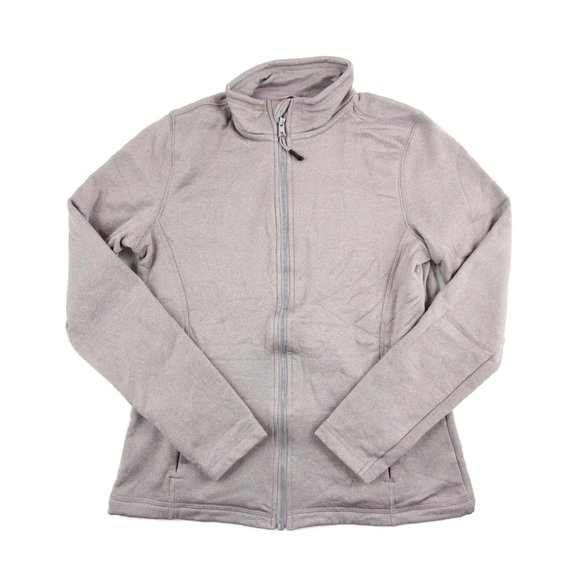 Crivit Mens Full Zip Jacket Gray Heather Warm Training Mock Neck Size Small - Picture 1 of 9